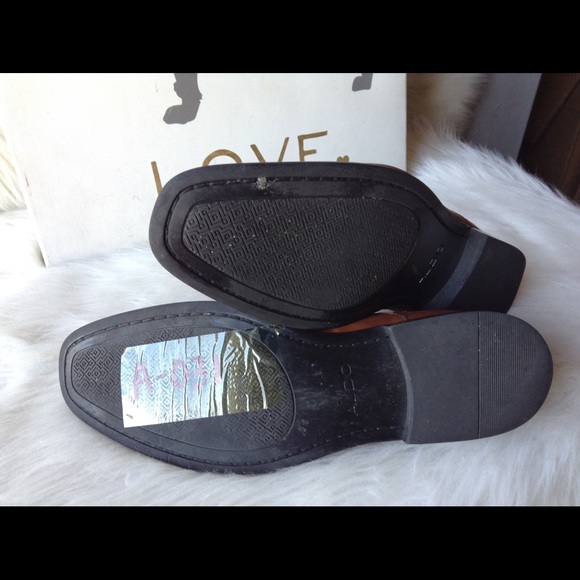 Aldo men’s brown leather oxfords - Picture 4 of 6